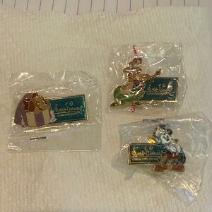 Disney Collectors Society Pins with Gold and Blue Accents